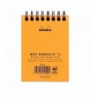 BLOC RHODIA 74X105mm QUADRILLE 5X5 - 80G - SPIRALE
