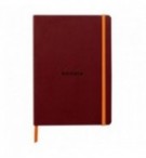 CARNET SOUPLE RHODIARAMA A5 160P LIGNE PAPIER IVOIRE 90G LIE DE VIN