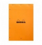 BLOC RHODIA LIGNE 210X318mm - 80G - PERFO 4 TROUS