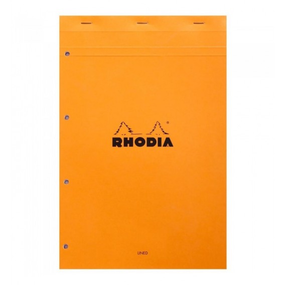 BLOC RHODIA LIGNE 210X318mm - 80G - PERFO 4 TROUS