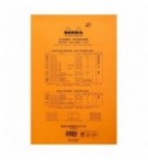 BLOC RHODIA LIGNE 210X318mm - 80G - PERFO 4 TROUS