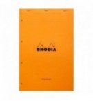 BLOC RHODIA 210X297mm AUDIT MULTICOLONNES FEUILLES JAUNES 80G