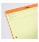 BLOC RHODIA 210X297mm AUDIT MULTICOLONNES FEUILLES JAUNES 80G
