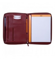 CONFERENCIER SIMILI CUIR A4 RHODIARAMA LIE DE VIN