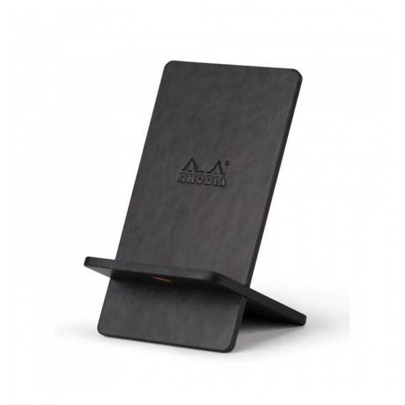 SUPPORT TELEPHONE MOBILE SIMILI CUIR RHODIARAMA NOIR