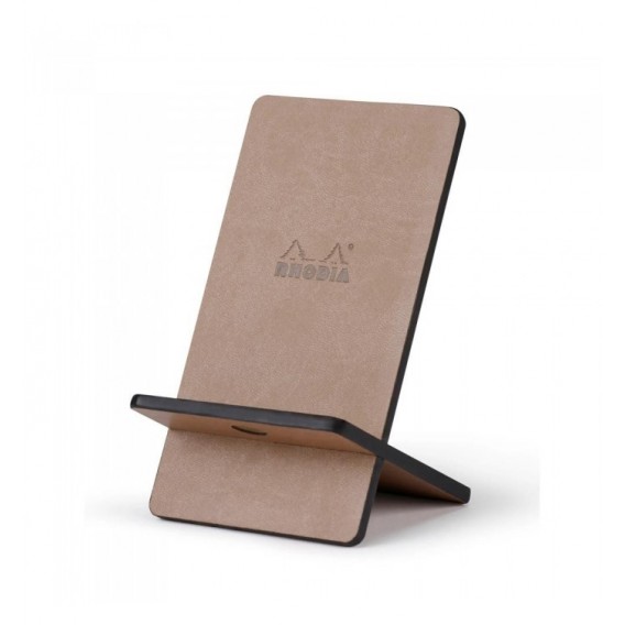 SUPPORT TELEPHONE MOBILE SIMILI CUIR RHODIARAMA TAUPE