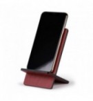 SUPPORT TELEPHONE MOBILE SIMILI CUIR RHODIARAMA LIE DE VIN