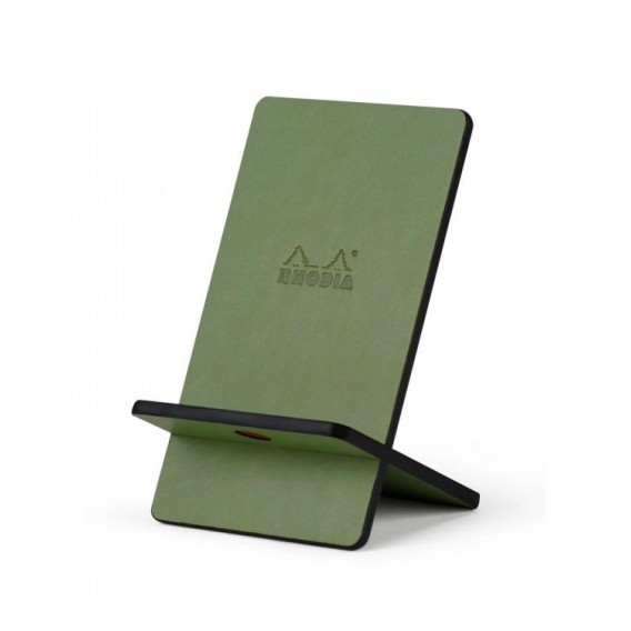 SUPPORT TELEPHONE MOBILE SIMILI CUIR RHODIARAMA SAUGE