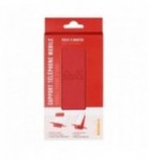 SUPPORT TELEPHONE MOBILE SIMILI CUIR RHODIARAMA COQUELICOT