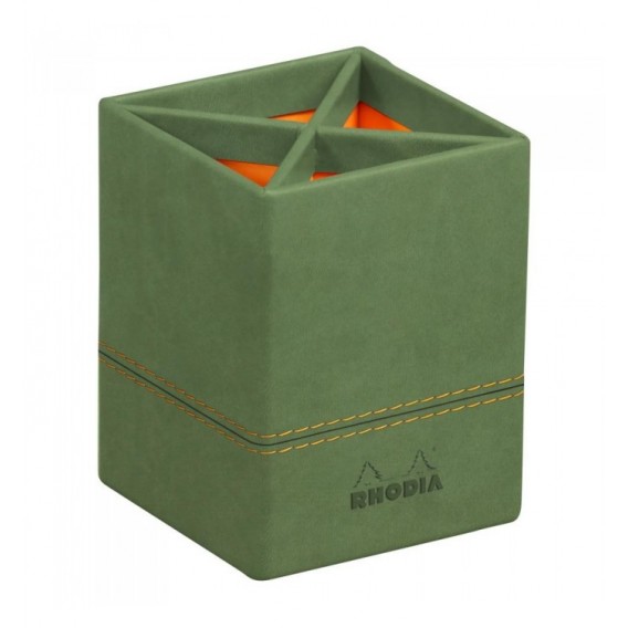 POT A CRAYONS SIMILI CUIR RHODIARAMA SAUGE