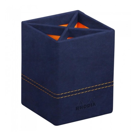POT A CRAYONS SIMILI CUIR RHODIARAMA BLEU NUIT
