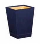 CORBEILLE A PAPIER SIMILI CUIR RHODIARAMA BLEU NUIT