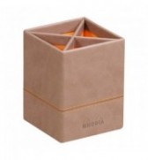 POT A CRAYONS SIMILI CUIR RHODIARAMA TAUPE