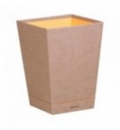 CORBEILLE A PAPIER SIMILI CUIR RHODIARAMA TAUPE