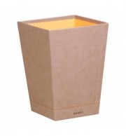 CORBEILLE A PAPIER SIMILI CUIR RHODIARAMA TAUPE