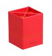 POT A CRAYONS SIMILI CUIR RHODIARAMA COQUELICOT