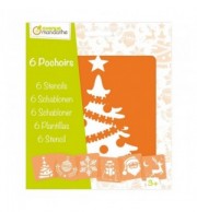 SET 6 POCHOIRS NOEL ASSORTIS