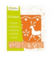 SET 6 POCHOIRS NOEL ASSORTIS