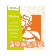 SET 6 POCHOIRS PRINCESSES ASSORTIS