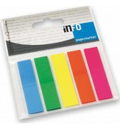 Pack de 5 Marque-pages 12 x 50 mm 5 couleurs Global Notes