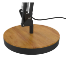 LAMPE BUREAU LED NOIR/BAMBOU