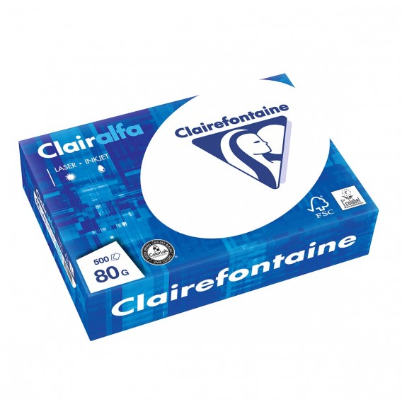 Ramette de 500 feuilles de papier A5 blanc 80g CLAIRALFA 1910C
