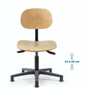 Siège d'atelier BAKA assise bois