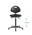 Siege d'atelier Tulipe Asynchrone Verin haut patins