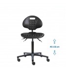 Siege d'atelier Tulipe Asynchrone Verin moyen roulettes charge