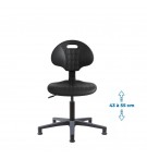 Siege d'atelier Tulipe contact permanent verin bas patins