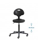 Siege d'atelier Tulipe contact permanent verin moyen roulettes charge