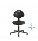 Siege d'atelier Tulipe fixe verin bas patins