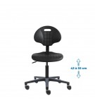 Siege d'atelier Tulipe fixe verin bas roulettes charge