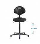 Siege d'atelier Tulipe fixe verin haut patins