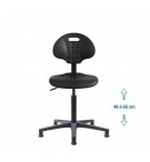 Siege d'atelier Tulipe fixe verin moyen patins