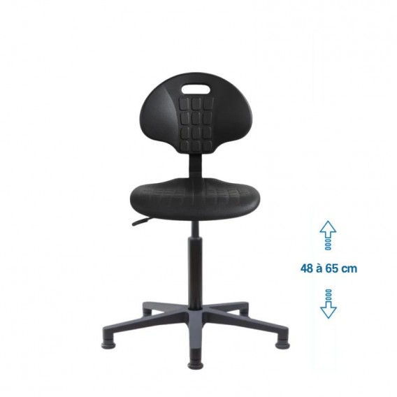 Siege d'atelier Tulipe fixe verin moyen patins