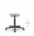 Siege d'atelier bois PRC verin moyen patins