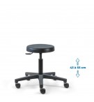 Siède d'atelier POUM Fixe verin bas roulettes blocage en charge