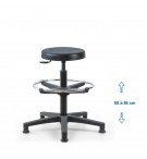 Siède d'atelier POUM Fixe verin haut + repose pieds patins