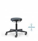 Siède d'atelier POUM PRC varin bas roulettes sol dur