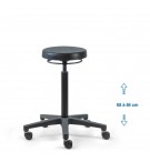 Siède d'atelier POUM PRC verin haut roulettes blocage en charge