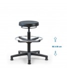 Siède d'atelier POUM PRC verin haut + repose pieds patins