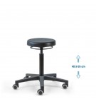Siède d'atelier POUM PRC verin moyen roulettes sol dur