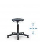 Siege d'atelier ROND PRC verin moyen patins