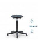 Siege d'atelier ROND PRC verin haut patins