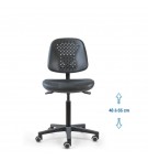 Siège d'atelier SWET Asynchrone verin moyen roulettes sol dur