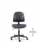 Siège d'atelier SWET contact permanent vérin bas roulettes blocage en charge