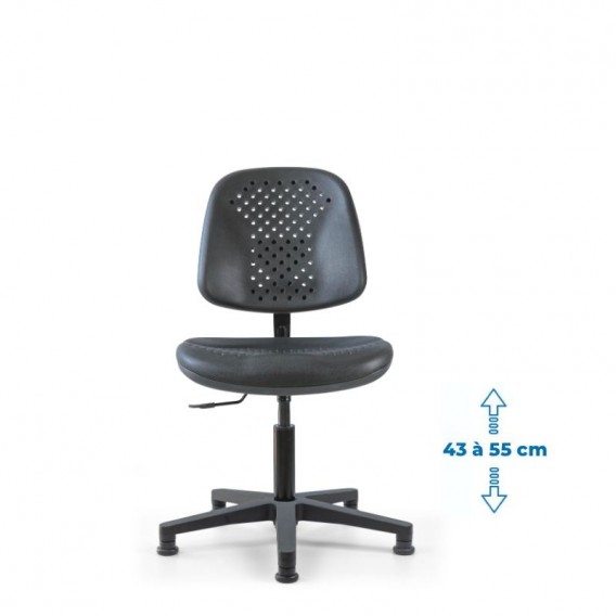 Siège d'atelier SWET fixe vérin bas patins
