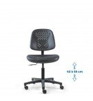 Siège d'atelier SWET fixe vérin bas roulettes blocage en charge