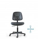 Siège d'atelier SWET fixe vérin bas roulettes sol dur